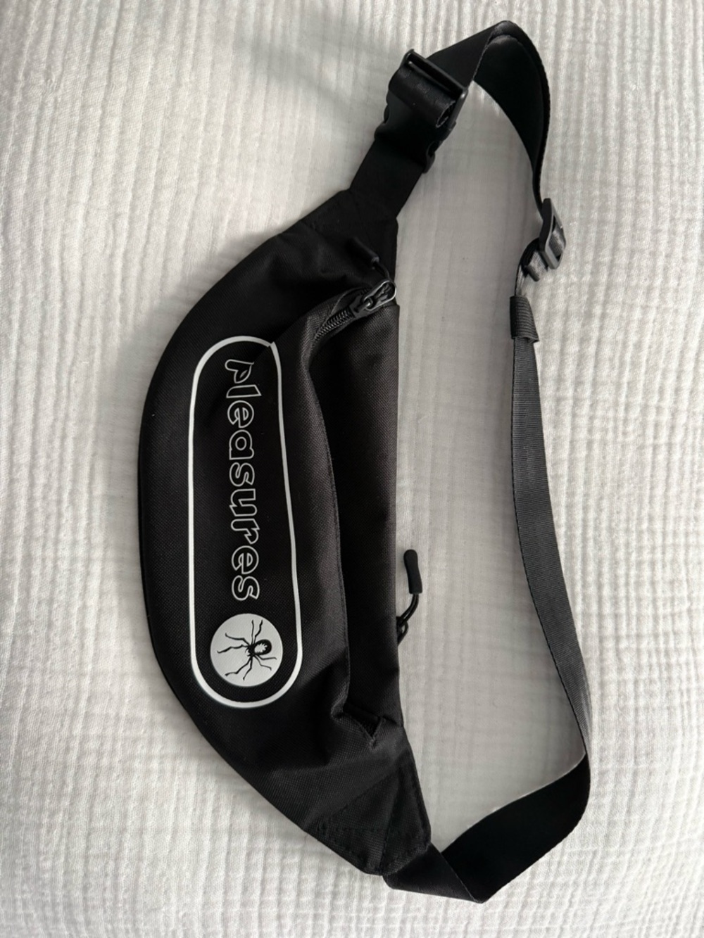 Pleasures Black Waist Pack - Hands-Free Travel Bag